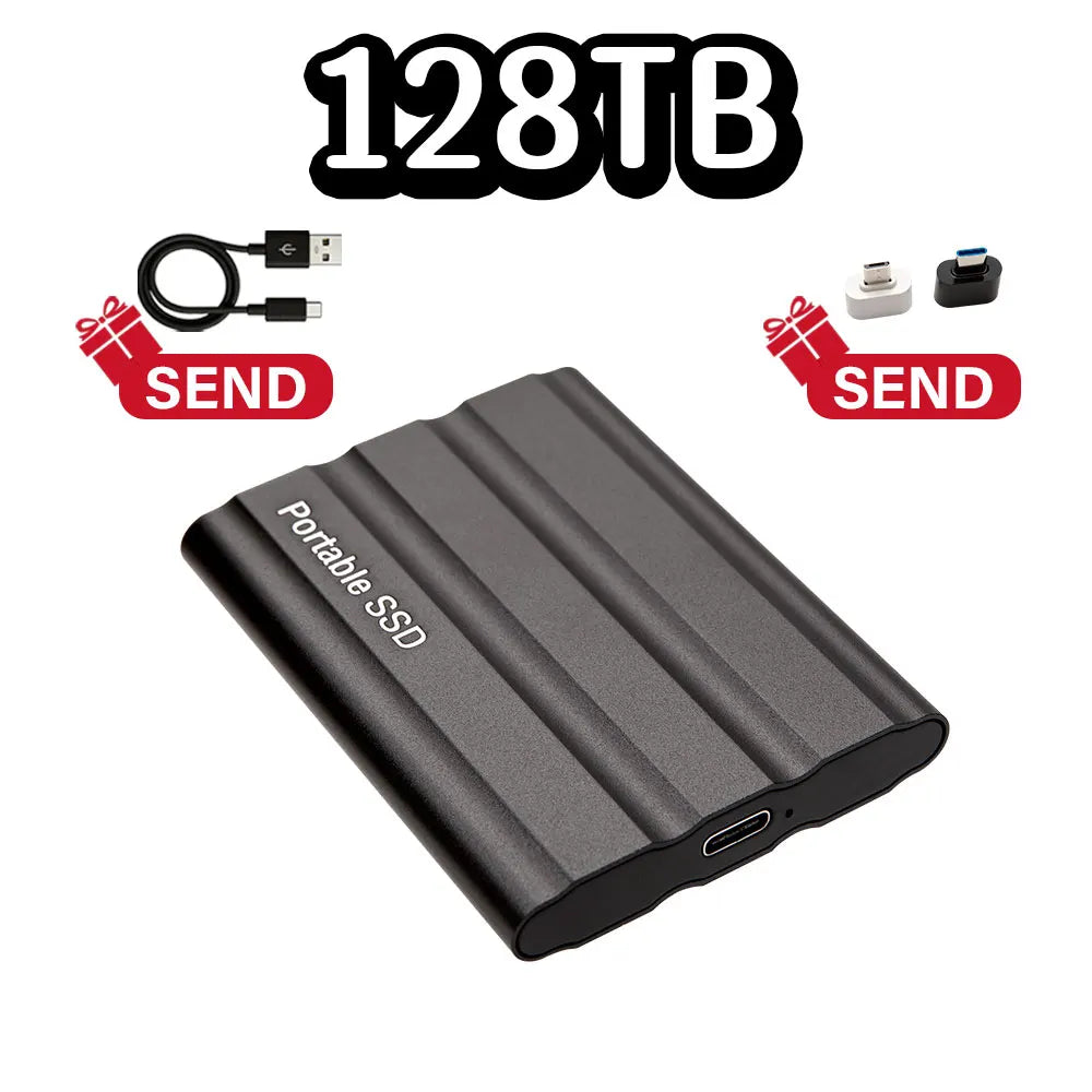 Purilite Select Portable External SSD USB 3.1 Type-C High-Speed Solid State Drive 1TB, 2TB, 4TB, 8TB, 12TB, 16TB, 32TB, 64TB & 128TB for Laptop, Desktop, Windows, macOS & Android