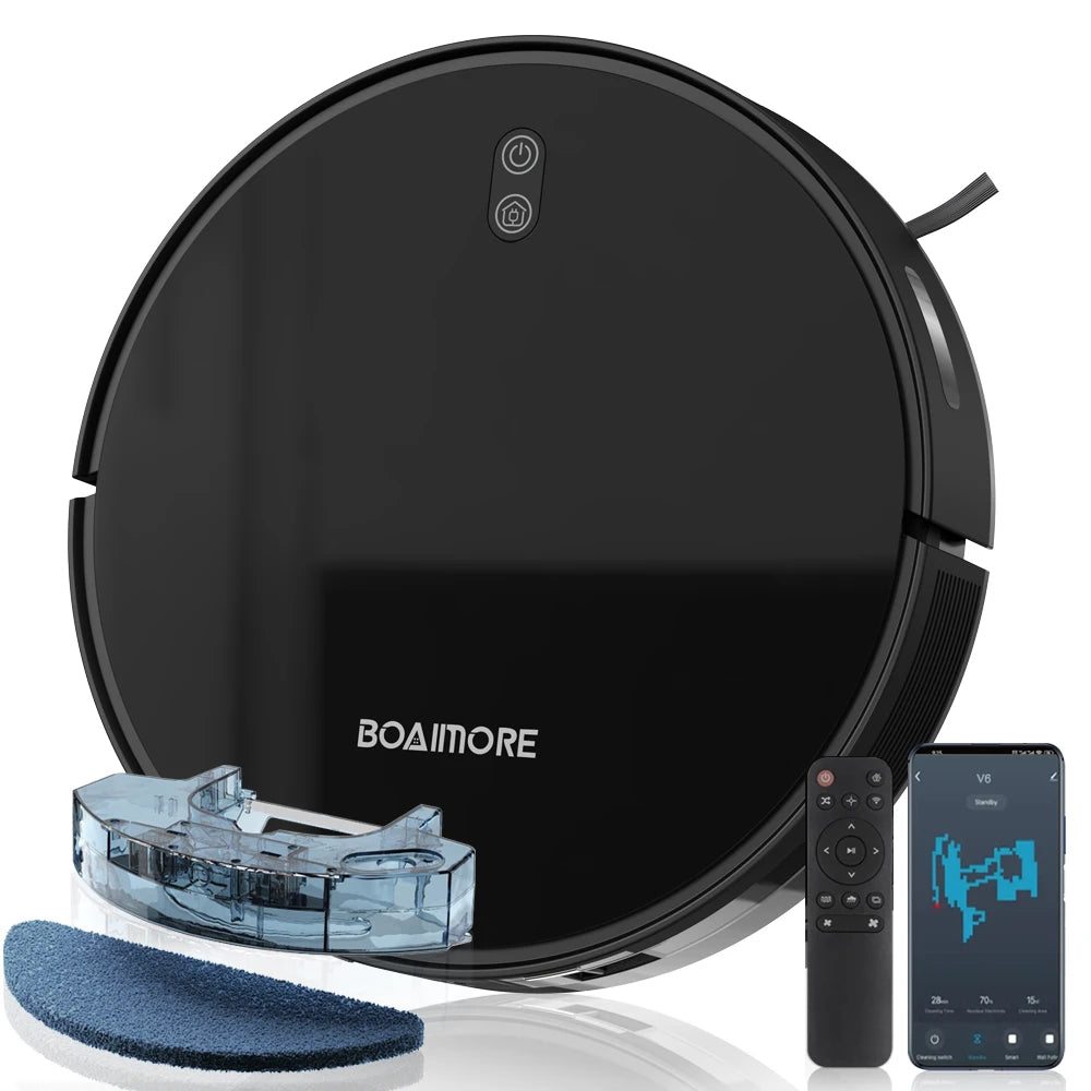 Purilite Select V6 Robot Vacuum Cleaner & Mop Combo 6000PA Suction WiFi/Voice Control Auto-Recharge Pet Hair Cleaning - PuriLite
