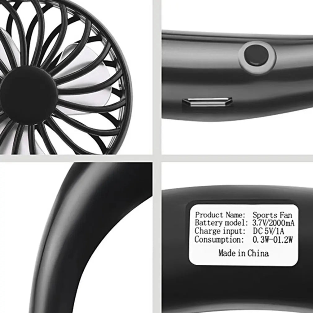 Purilite Select USB Charging Lazy Neck Fan