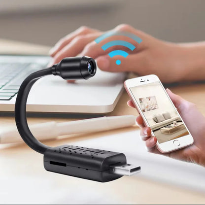 Purilite Select Mini WiFi Security Camera with Motion Detection, Flexible Lens Cable, USB Powered HD Indoor Monitoring Device