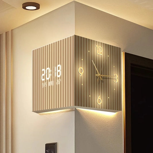 🕒 Purilite Select™ Modern Dual-Sided Corner Clock