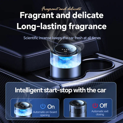 Smart Car Air Freshener Car Fragrance Diffuser Automobile Rechargeable Air Freshener Car Interior Deodorizer with Ambient light