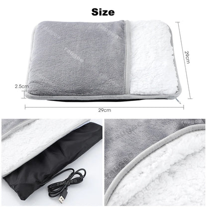 Purilite Select USB Foot Warmer – Soft Thermal Foot Heating Pad for Home & Office Comfort