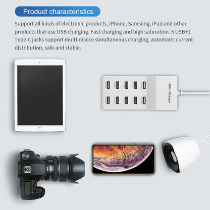 Purilite Select 10-Port USB Charging Station