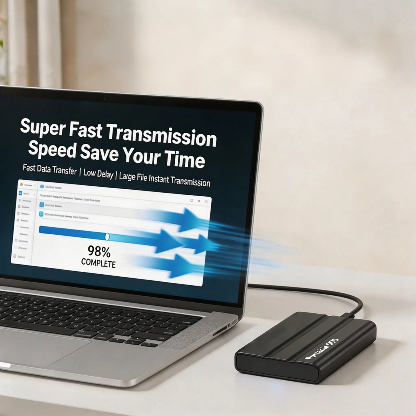 Purilite Select Portable External SSD USB 3.1 Type-C High-Speed Solid State Drive 1TB, 2TB, 4TB, 8TB, 12TB, 16TB, 32TB, 64TB & 128TB for Laptop, Desktop, Windows, macOS & Android