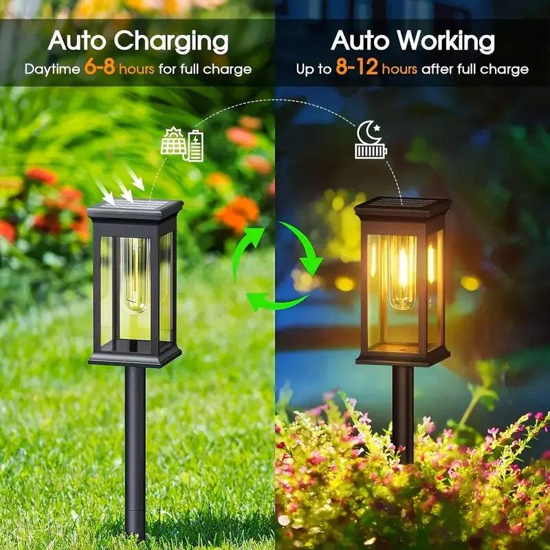 Purilite Select Solar Garden Pathway Lights Outdoor Waterproof Landscape Lawn Lights with Automatic On/Off