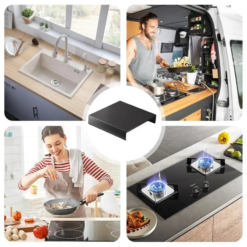 Purilite Select Metal Stove Top Cover Cooktop Protector Countertop Expansion Board Carbon Steel Multipurpose Kitchen Cover - PuriLite