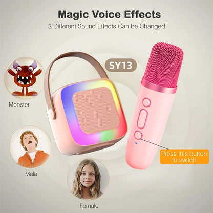 Purilite Select – Home Karaoke Machine Portable Bluetooth 5.3 PA Powerful Bass Speaker System with 2 Wireless Microphones