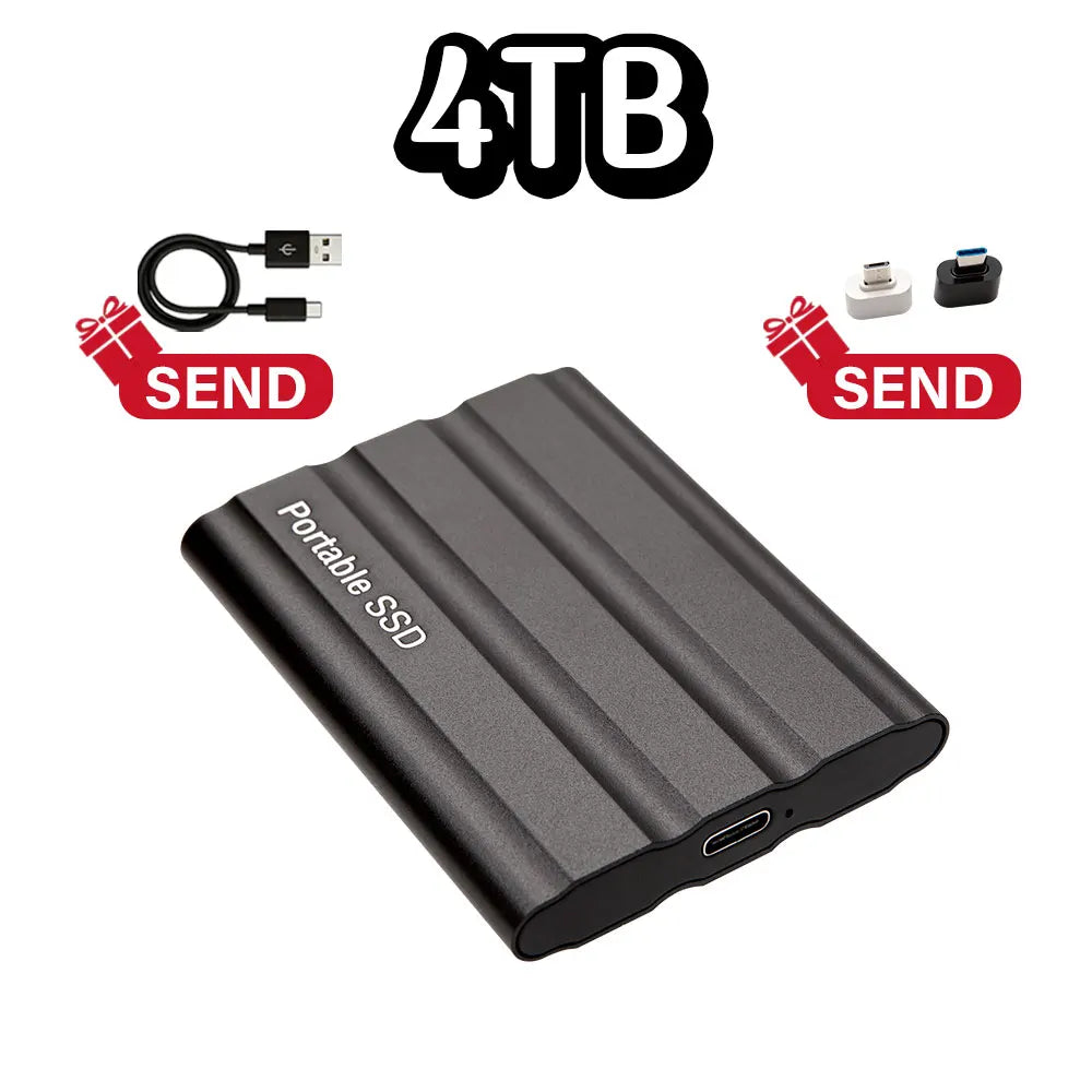 Purilite Select Portable External SSD USB 3.1 Type-C High-Speed Solid State Drive 1TB, 2TB, 4TB, 8TB, 12TB, 16TB, 32TB, 64TB & 128TB for Laptop, Desktop, Windows, macOS & Android
