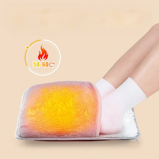 Electric Heated Foot Warmer Soft Feet Heater Pad 1/9-gear Adjustable Temperature Office Electric Feet Heating Pad For Home