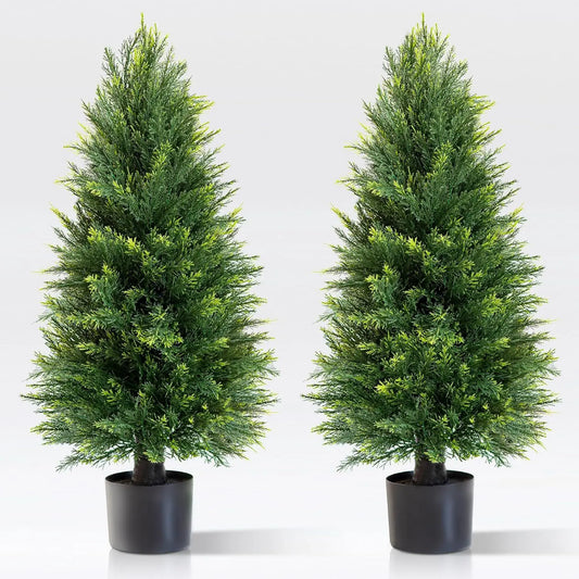 Purilite Select Artificial Pine & Cypress Potted Tree – Realistic Faux Evergreen Floor Plant for Christmas Decoration, Home, Hotel, and Indoor Outdoor Display - PuriLite