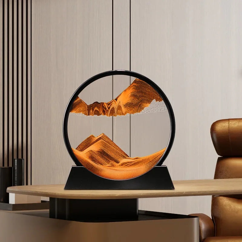 Purilite Select Sandscape Moving Sand Art Picture – 3D Deep Sea Quicksand Hourglass Home Décor