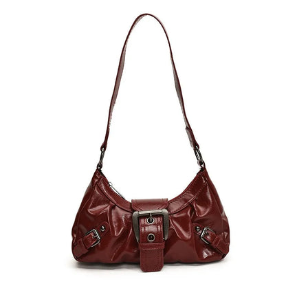 Purilite Select Y2K Retro Pleated Hobo Shoulder Bag