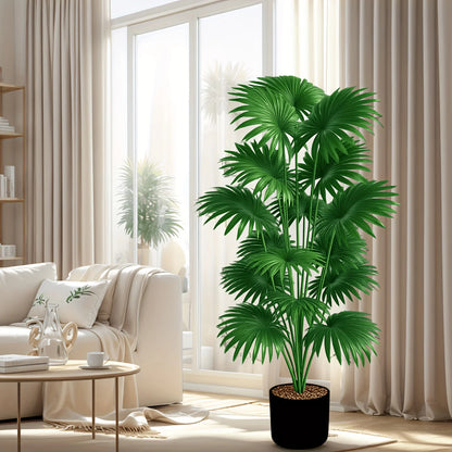 Purilite Select 43.3-Inch Artificial Palm Tree – Large Faux Tropical Plant for Indoor Outdoor Home and Event Decor (No Pot) - PuriLite