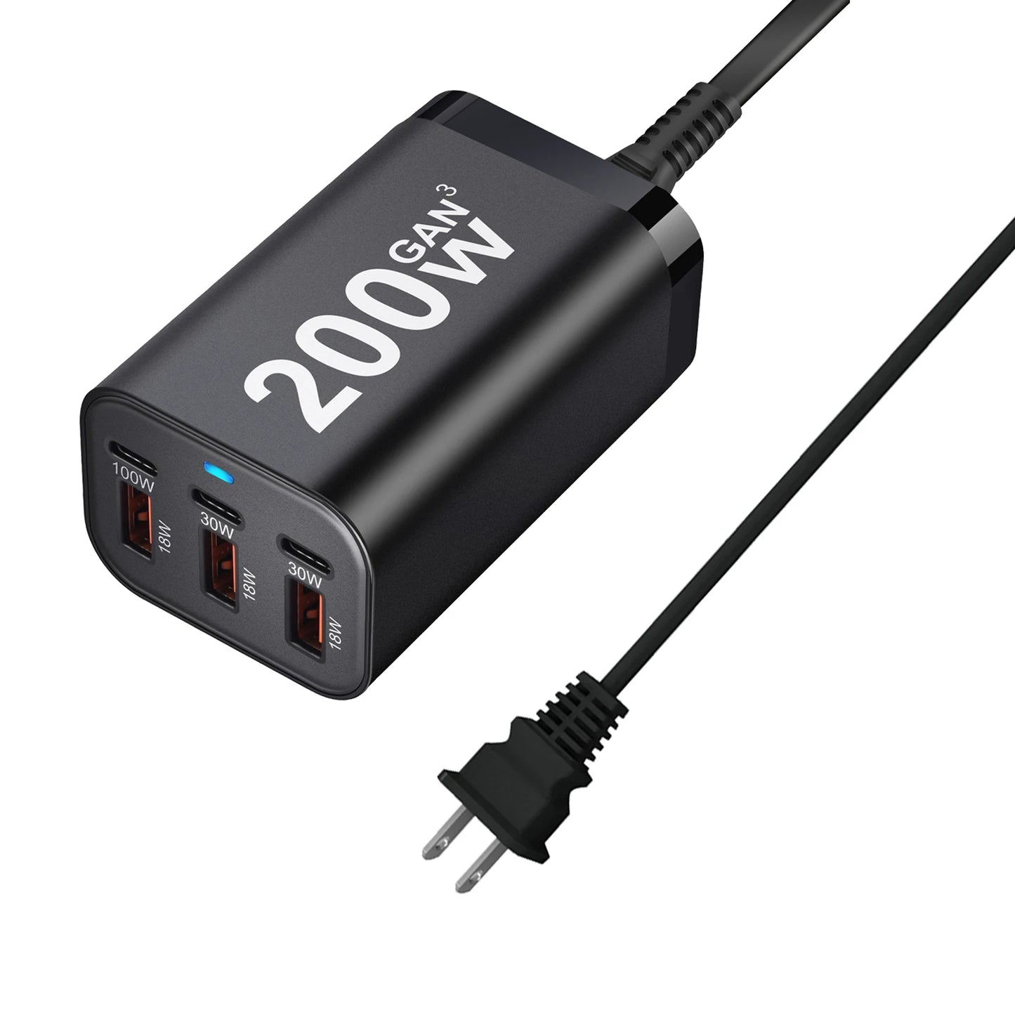 Purilite Select 200W 6-Port GaN USB-C Fast Charger