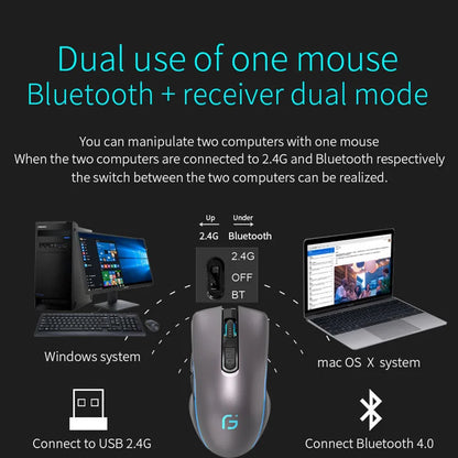 Purilite Select Rechargeable Dual-Mode Wireless Mouse