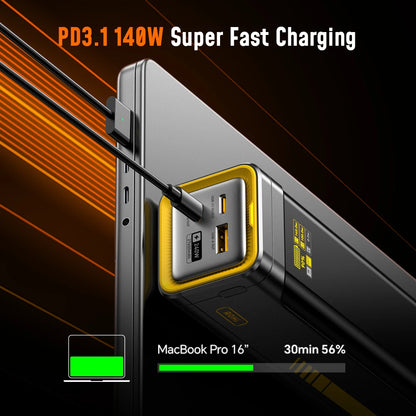 Purilite Select “Future Starship” 240W 27,600mAh Power Bank with LED Display + 3FT USB-C Cable