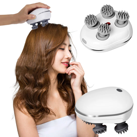 Infrared Scalp Massager Deep Kneading Relief Stress Relax Mini Head Massage Device Portable Body Massager The Best Gift