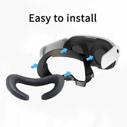 Purilite Select Adjustable VR Facial Interface & Face Pad Cushion – PU Leather Foam Replacement Bracket for Quest 3 Headset – Comfortable Fit & Sweat-Resistant Design