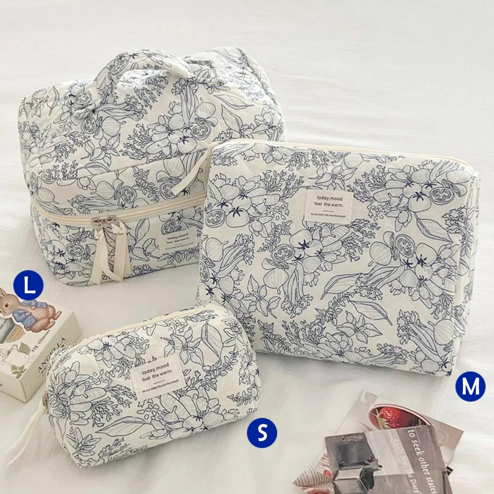Purilite Select Quilted Cotton Makeup Bag