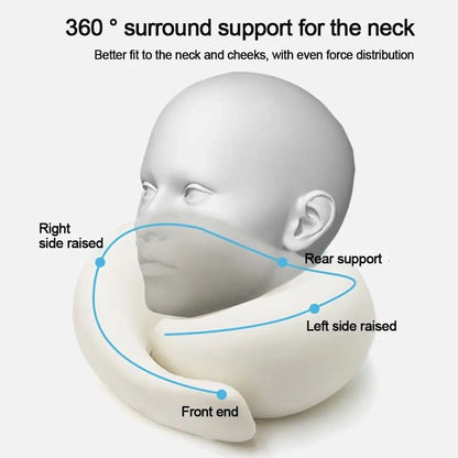 Purilite Select Memory Foam Travel Neck Pillow – U-Shaped Snail Style Portable Sleep Support Pillow