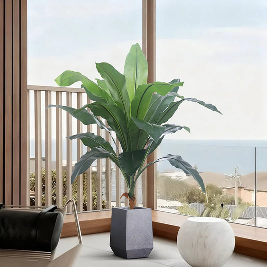 Purilite Select 75CM Artificial Banana Leaf Plant – Real Touch Tropical Palm Tree for Indoor Outdoor Home, Garden, and Event Decor - PuriLite