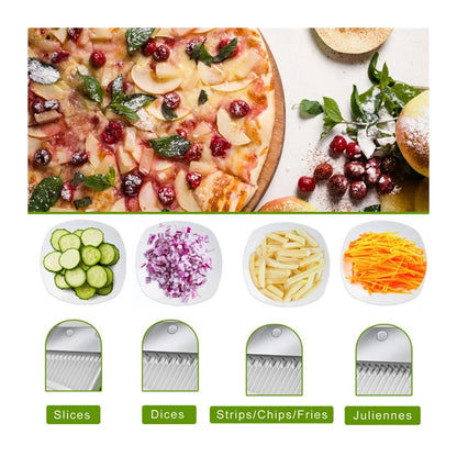 Purilite Select Multifunctional Vegetable Cutting Machine 5-in-1 Manual Food Chopper Slicer Dicer for Kitchen - PuriLite