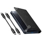 Purilite Select 5000mAh Wallet Power Bank – PD 20W Slim Portable Charger with Built-in USB-C &amp; Lightning Cables
