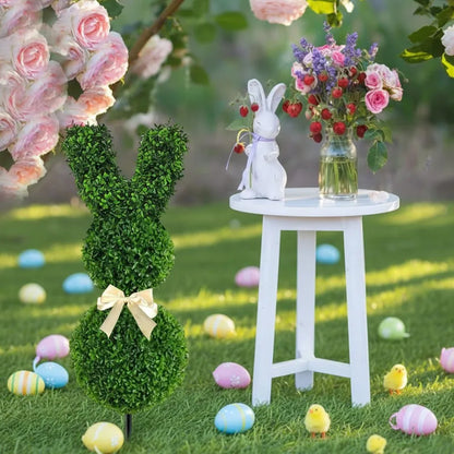 Purilite Select Artificial Bunny Garden Stakes – Faux Greenery Rabbit Outdoor Decor for Porch, Pathway, Yard, and Spring Display - PuriLite