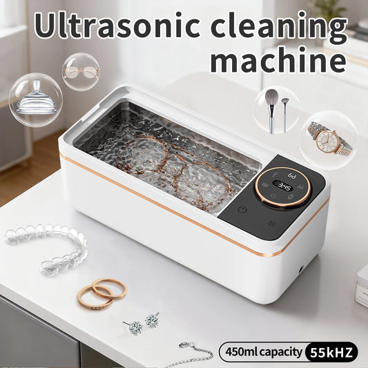 Purilite Select 48KHz Ultrasonic Glasses Cleaner Machine, Soundwave Cleaning Device for Jewelry, Dentures, Makeup Brushes & Small Accessories