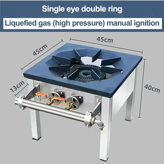 Purilite Select Single Burner Gas Cooktop | Energy-Saving Commercial & Household Gas Stove | Dual Ring Freestanding Stove - PuriLite