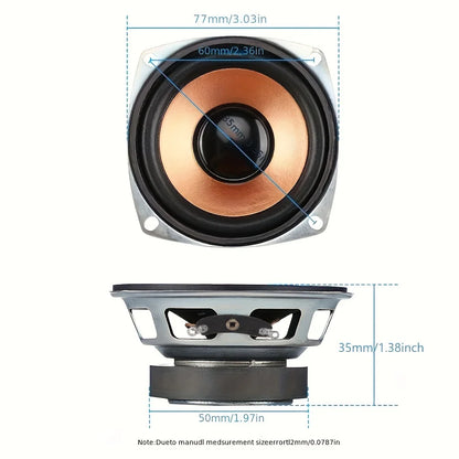 Purilite Select 2 Pcs 3-Inch Subwoofer Midrange Bass Speakers