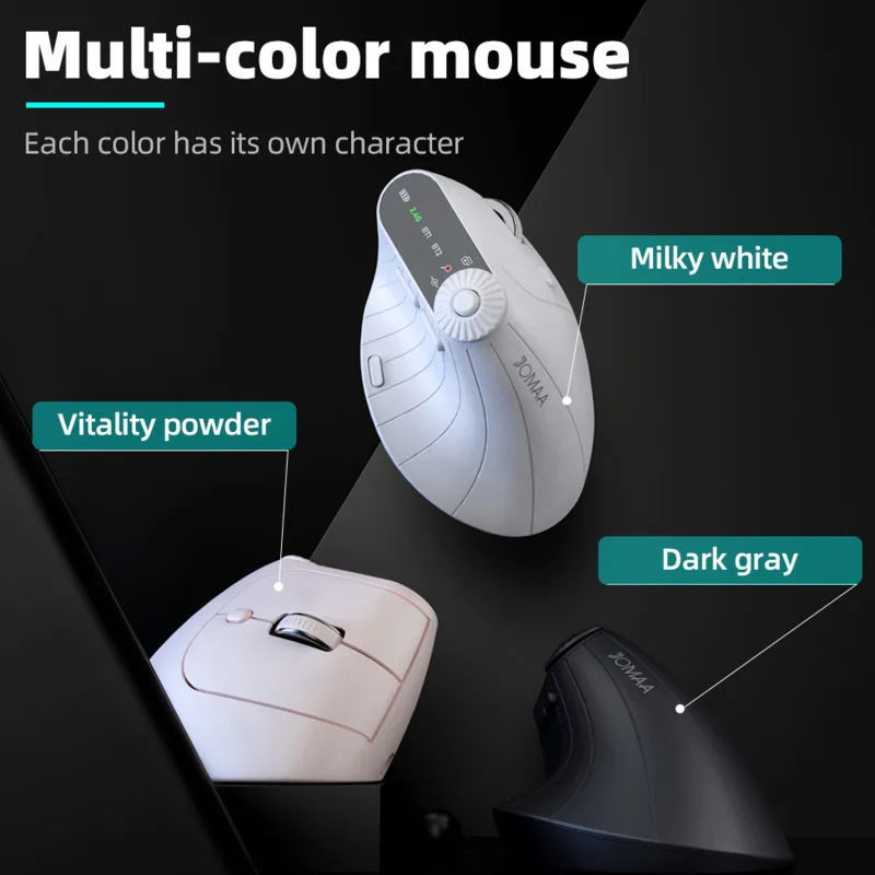 🖱️ Purilite Select – Wireless Vertical Ergonomic Mouse with OLED Display & Function Adjustment Knob