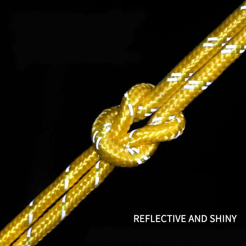Purilite Select Reflective Paracord Rope | 5M x 5mm Heavy-Duty Camping Tent Guy Line for Tarp, Canopy, Hiking, Survival, Outdoor Emergency and Utility Use