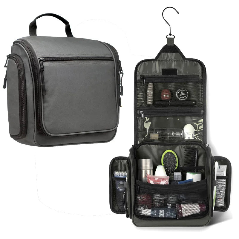 Purilite Select Large Hanging Travel Toiletry Bag, Waterproof Cosmetic Organizer with Metal Swivel Hook for Toiletries & Travel Essentials