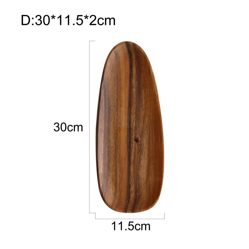 Purilite Select Solid Wood Irregular Oval Serving Tray