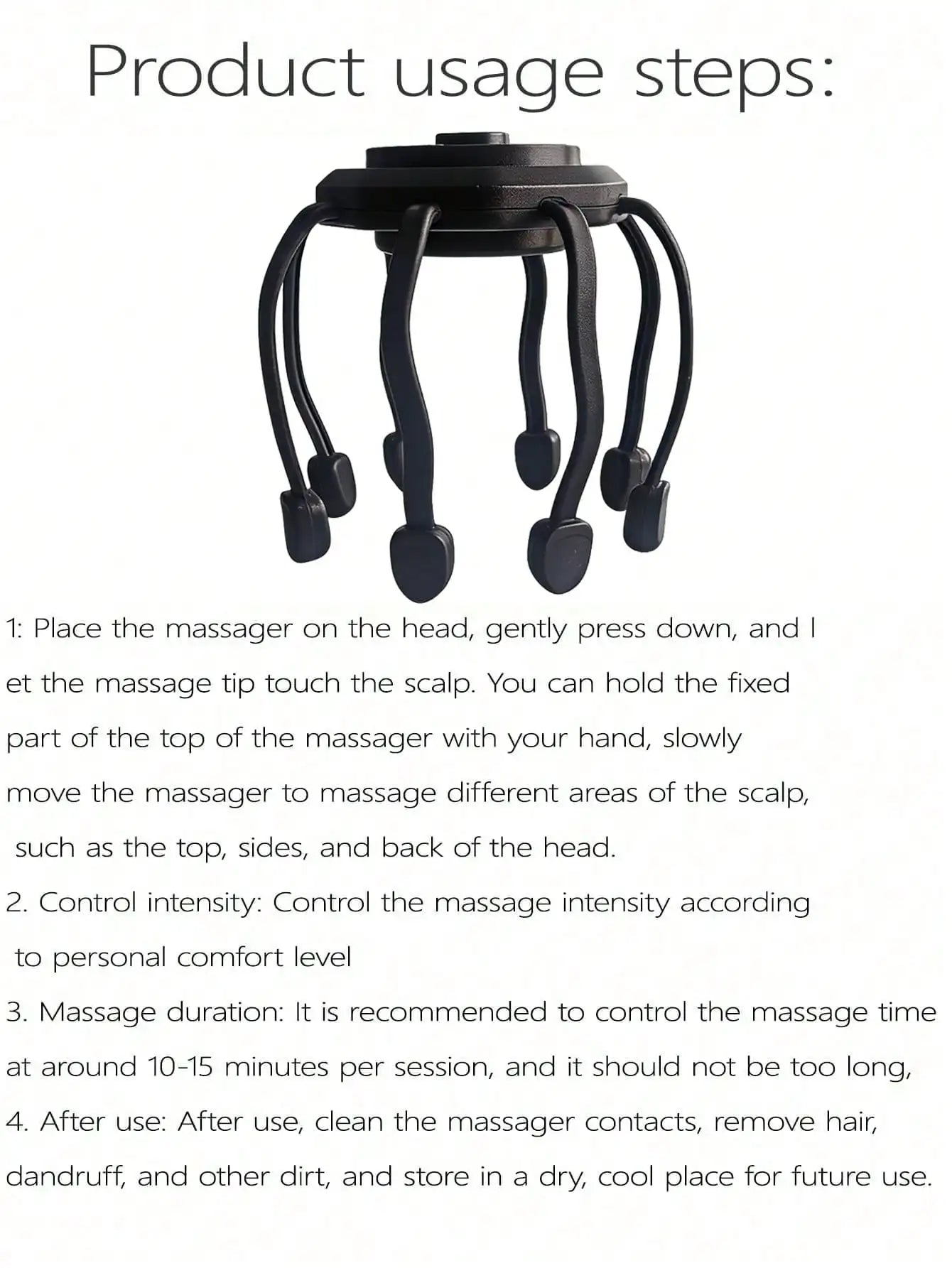 Purilite Select Ultra Scalp Massager Electric Head Massager with 8-Frequency Vibration, 360 Degree Relaxation, Rechargeable Portable Stress Relief Device - PuriLite
