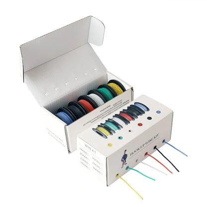Purilite Select Silicone Insulated Stranded Wire Kit 6-Color Flexible Electrical Hook-Up Wire Set