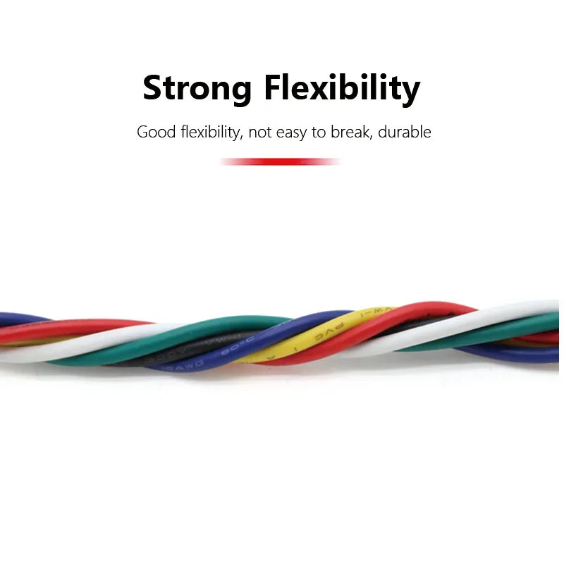 Purilite Select UL1007 PVC Insulated Stranded Wire Kit 30AWG / 28AWG / 26AWG / 24AWG / 22AWG / 20AWG / 18AWG / 16AWG 5-Color Electrical Hook-Up Cable Set