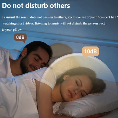 Purilite Select Bone Conduction Pillow Speaker – Under-Pillow White Noise Machine – Ultra-Slim Soundbar with LED Display, TF MP3 Player & Timer for Deep Sleeping