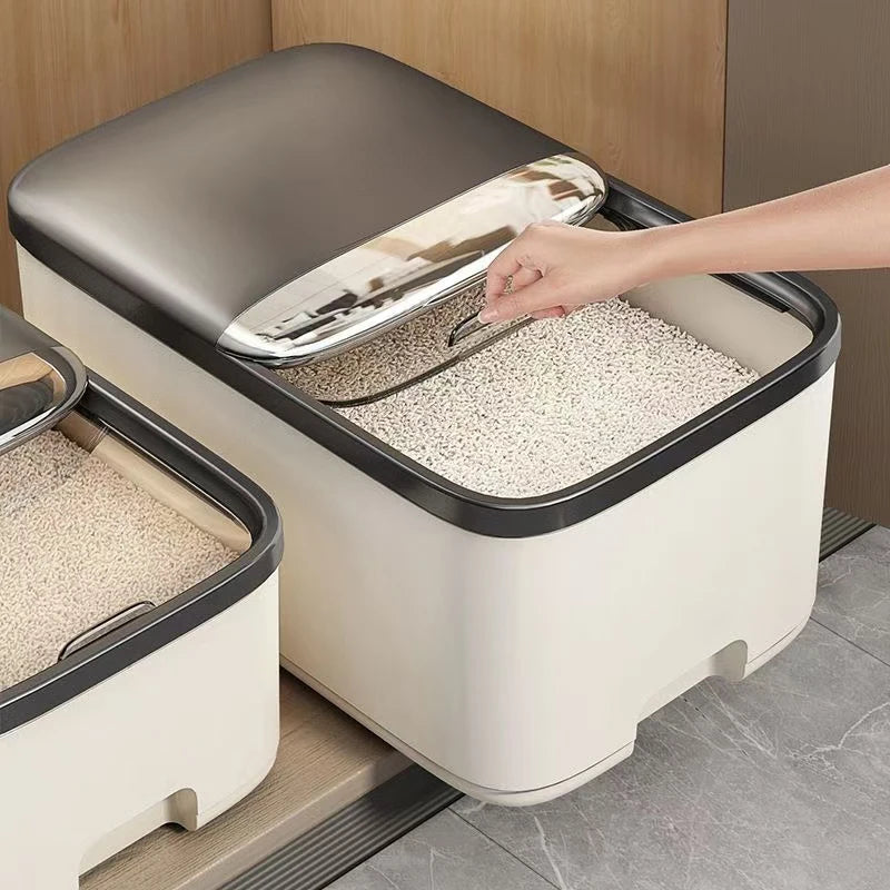 Purilite Select 10KG Rice Storage Box with Lid Insect Proof Moisture Proof Sealed Grain Container for Kitchen Dry Food Storage - PuriLite