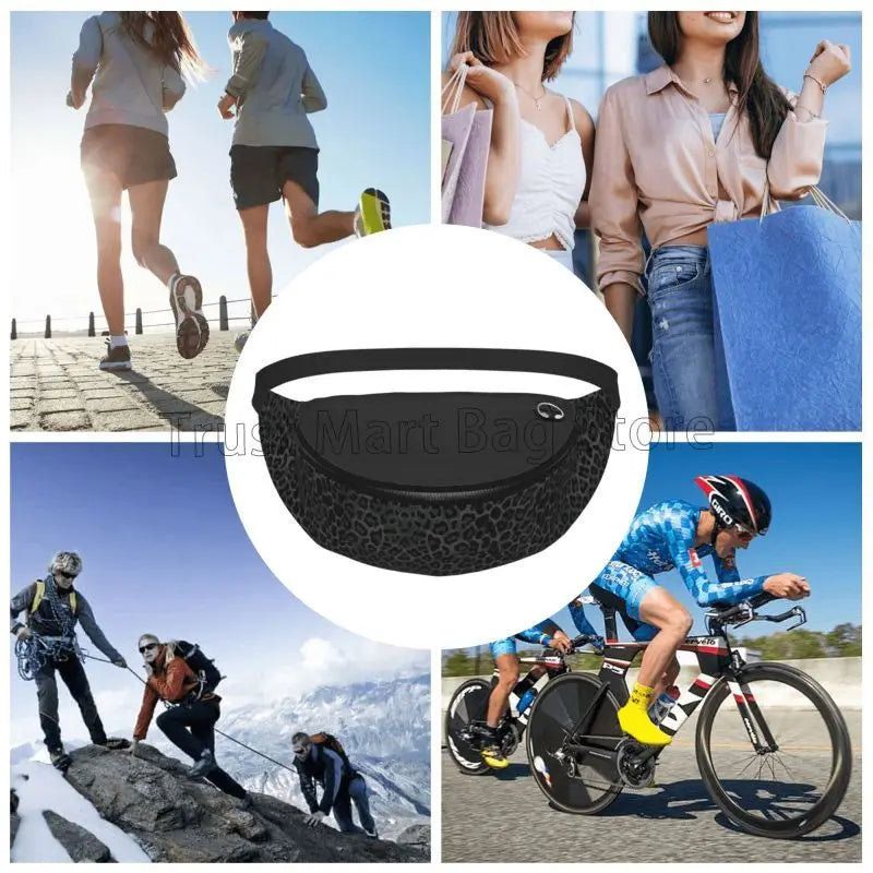 Purilite Select Black Leopard Print Fanny Pack