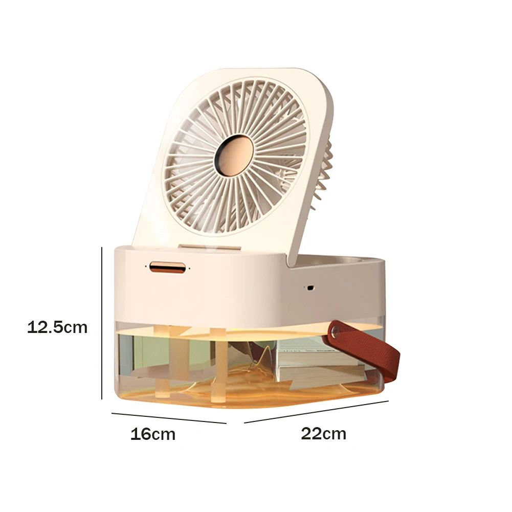 Purilite Select™ Dual-Spray USB Rechargeable Misting Fan