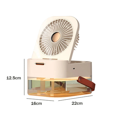 Purilite Select™ Dual-Spray USB Rechargeable Misting Fan