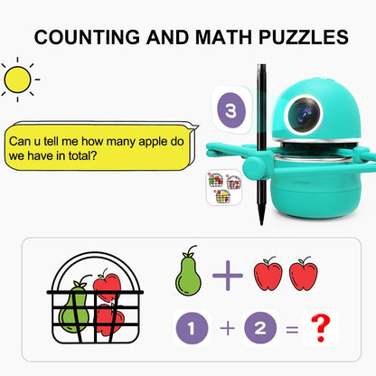 Purilite Select Smart Teaching Robot Toy for Kids – Interactive STEAM Learning Math Robot with Educational Drawing Function and Creative Play Features - PuriLite