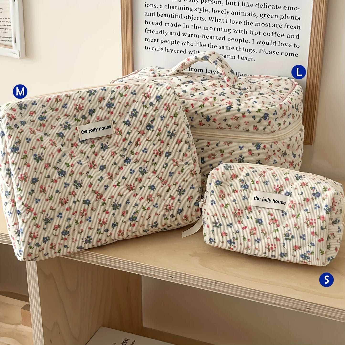 Purilite Select Quilted Cotton Makeup Bag