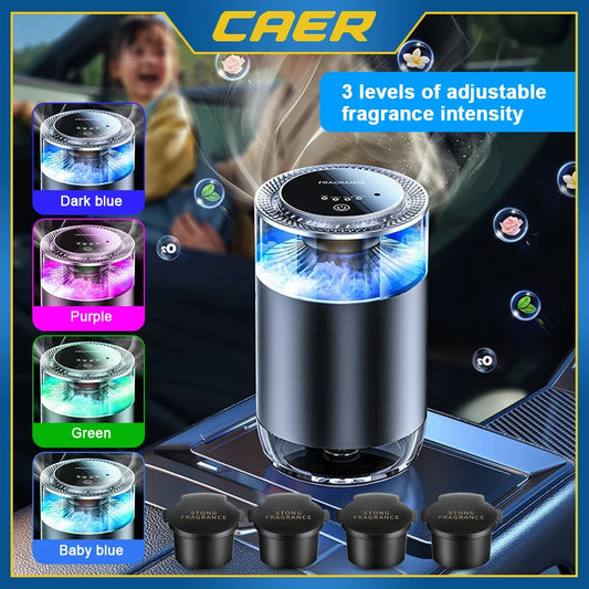 Purilite Select Smart Cloud Mist Car Diffuser – Rechargeable Ultrasonic Air Freshener with 3 Adjustable Levels & Vibration Sensor