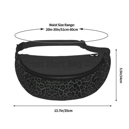 Purilite Select Black Leopard Print Fanny Pack