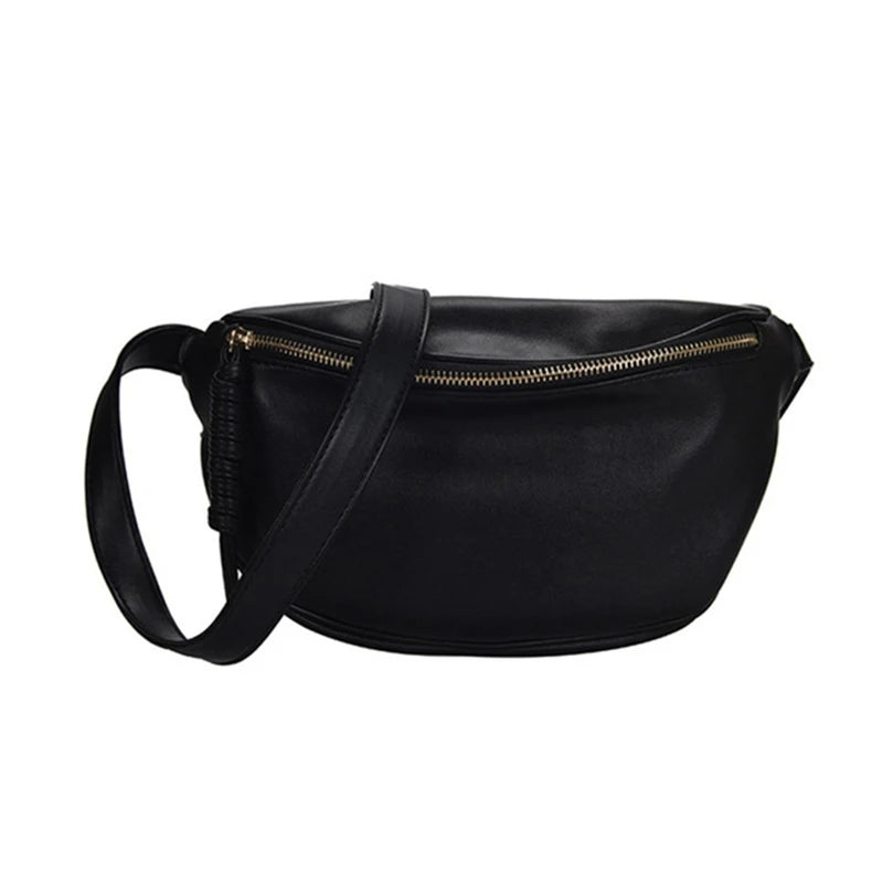 Purilite Women’s Fashion PU Leather Chest & Waist Bag