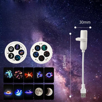 Purilite Select Star Projector Night Light USB Plug In 360 Degree Rotating Starry Sky Projection Lamp for Bedroom Room Decor and Parties